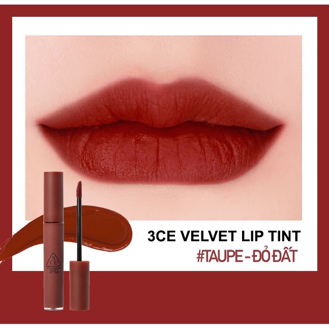 Son Kem Lì 3CE Velvet Lip Tint 4g #Taupe
