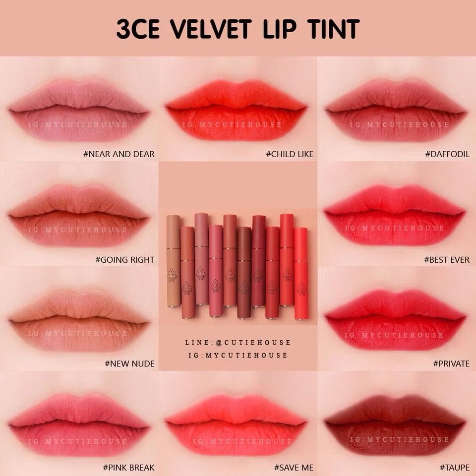 Son Kem Lì 3CE Velvet Lip Tint 4g #Speak Up