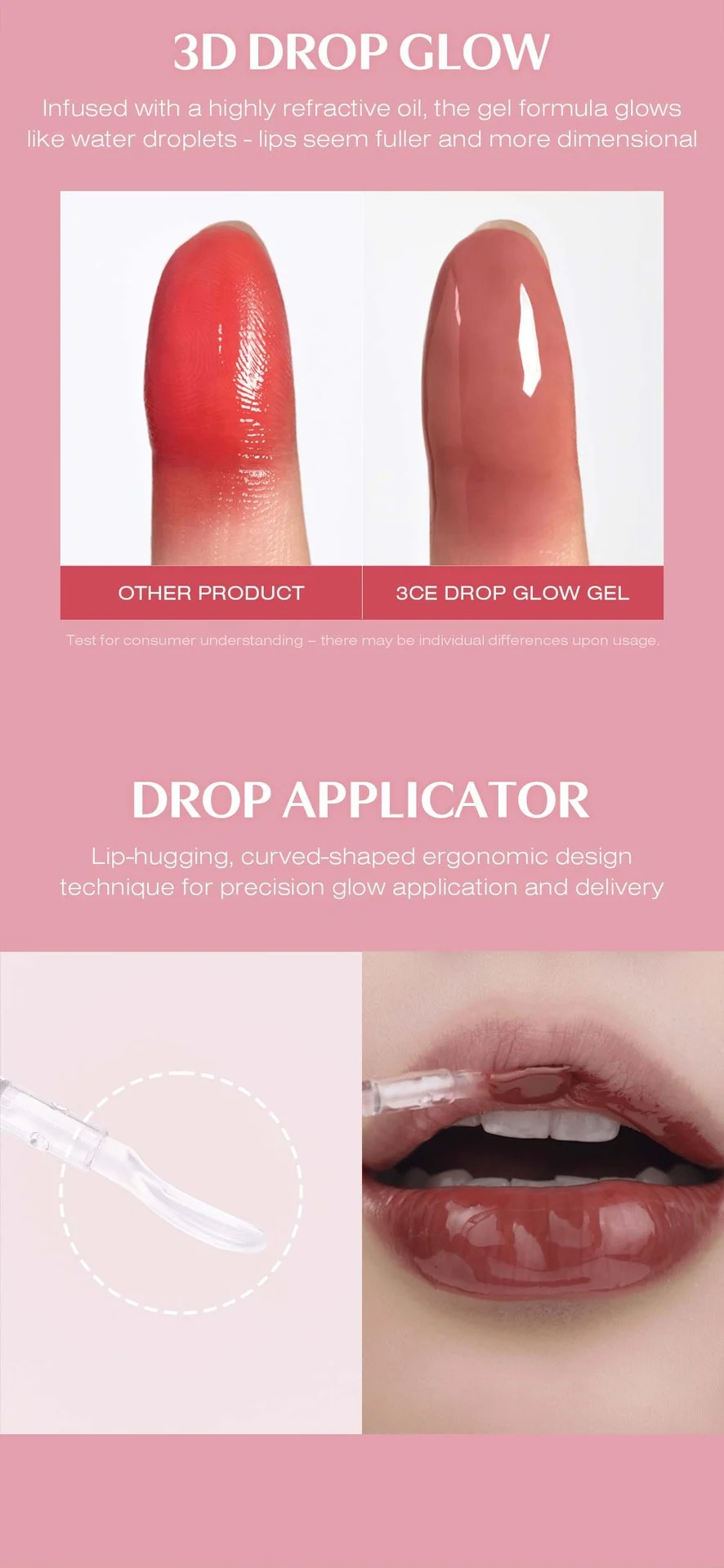 Son Bóng Dạng Gel 3CE Drop Glow Gel #Calming