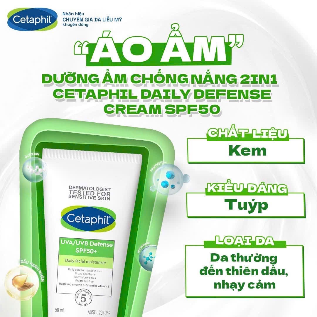 Kem dưỡng ẩm CETAPHIL MOISTURISING CREAM dry to very dry, Sensitive skin cho da khô đến rất khô, nhạy cảm 237ml