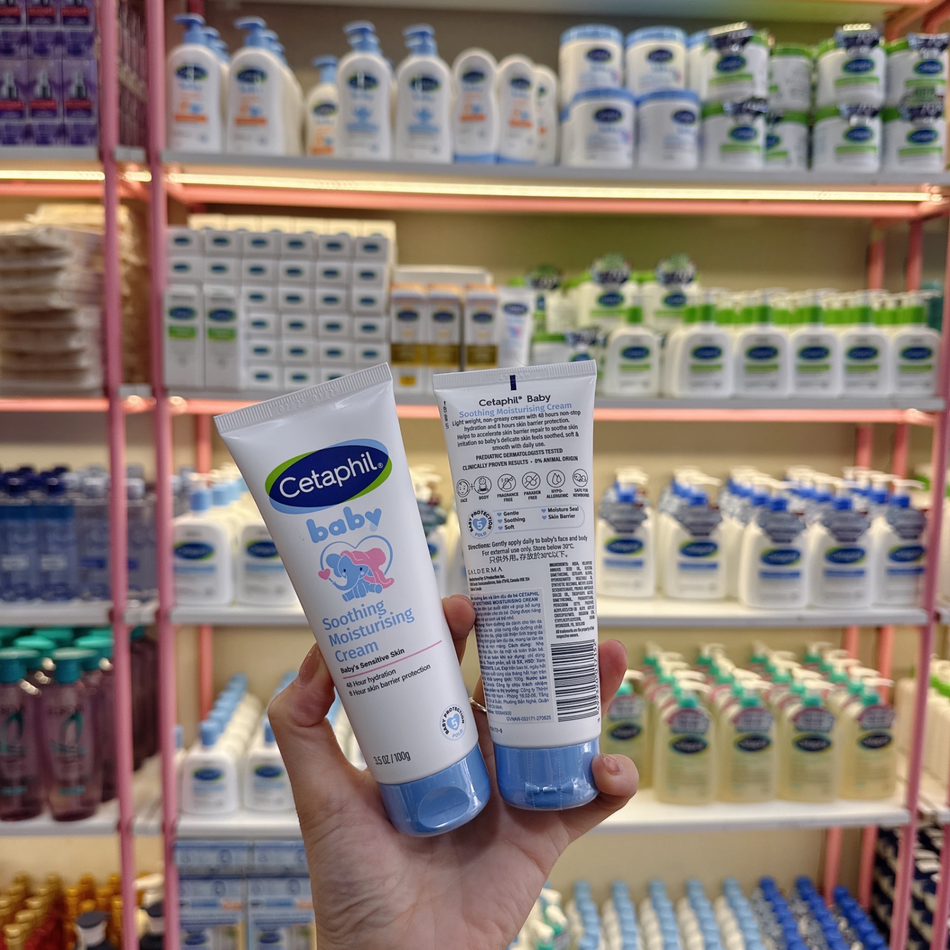 Kem dưỡng ẩm và làm dịu da bé CETAPHIL BABY SOOTHING MOISTURISING CREAM 566g