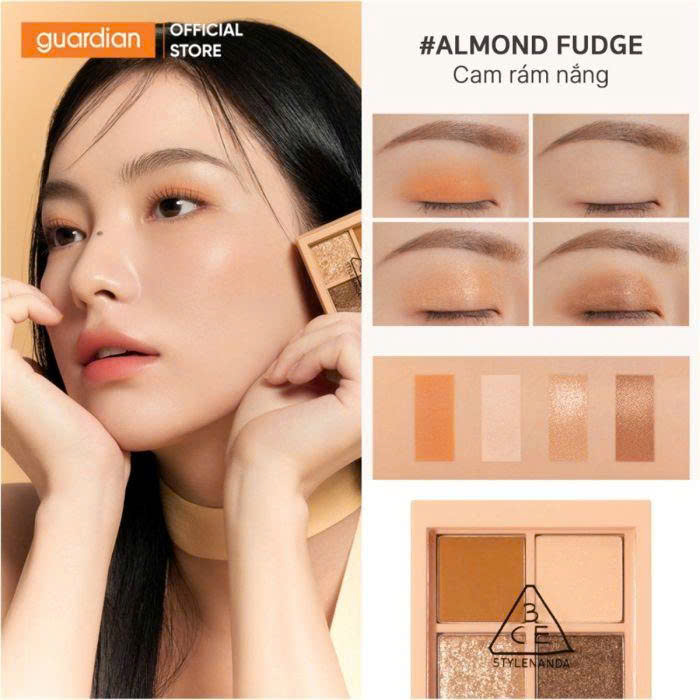 Bảng Phấn Mắt 3Ce 4 ô Mini Multi Eye Color Palette #Almond Fudge