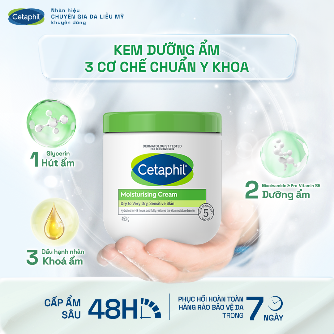 Dưỡng Ẩm Cetaphil Moisturising 453g (Hũ Xanh Lá )