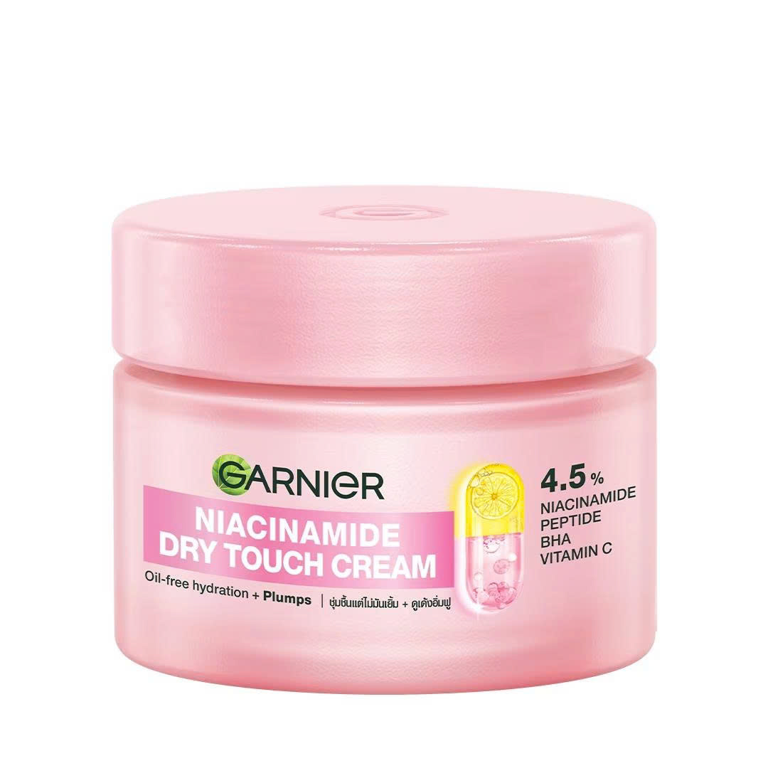 Kem Dưỡng Garnier Niacinamide Dry Touch Cream 30ml #Vỏ Hồng