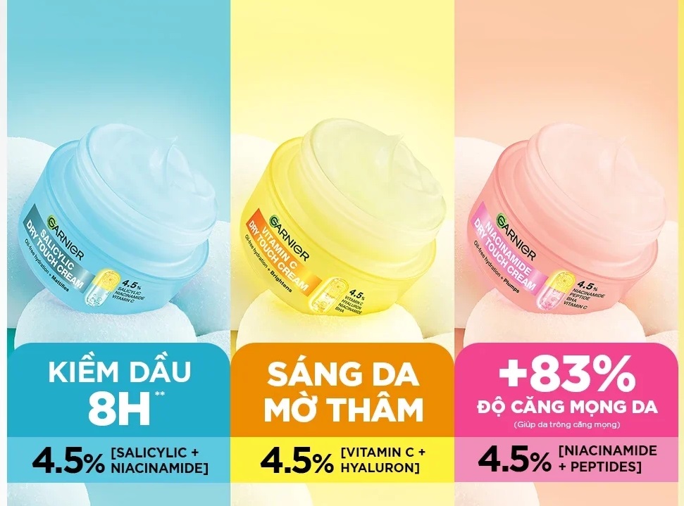 Kem Dưỡng Garnier SALICYLIC Dry Touch Cream 30ml #Vỏ XANH