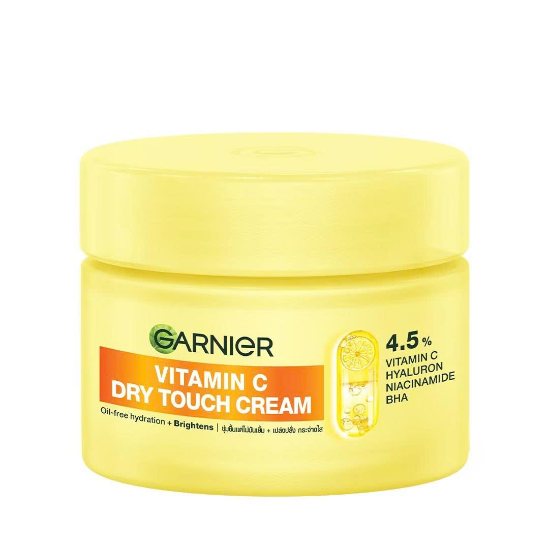 Kem Dưỡng Garnier Vitamin C Dry Touch Cream 50ml #Vỏ Vàng
