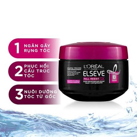 Kem Ủ Dưỡng Tóc L'Oreal Elseve Fall Resist 3X Deep Reinforcing mask 200ml - Nắp Hồng
