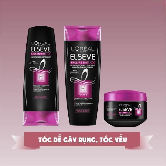 Kem Ủ Dưỡng Tóc L'Oreal Elseve Fall Resist 3X Deep Reinforcing mask 200ml - Nắp Hồng