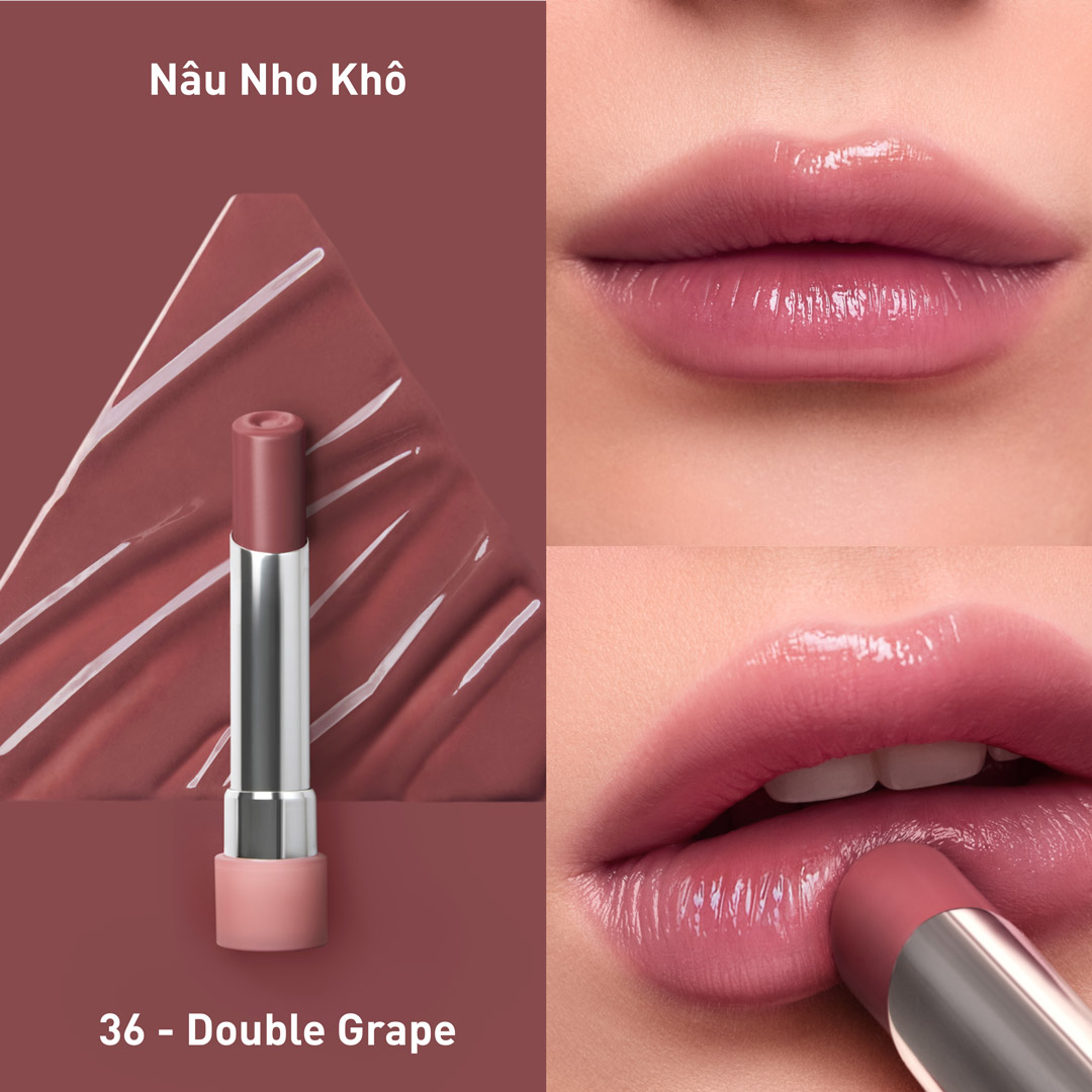 Son Dưỡng 3CE Glazy Lip Glow - 36 Double Grape