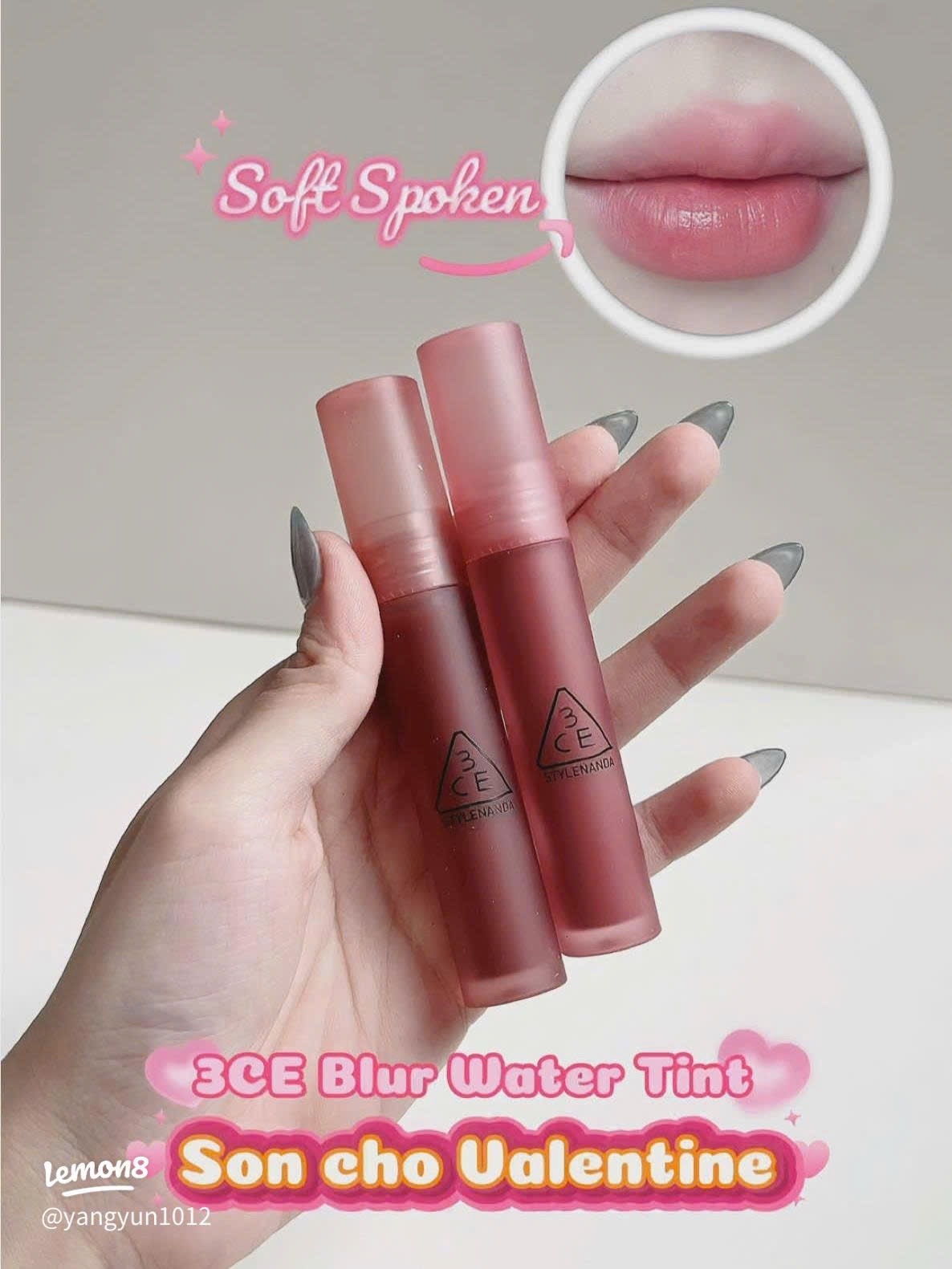 Son Kem Lì 3CE Blur Water Tint 4.6g #Soft Spoken