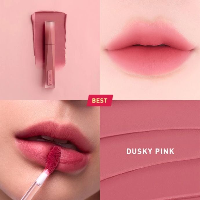 Son Kem Lì 3CE Velvet Lip Tint Plush # 07 Dusky Pink