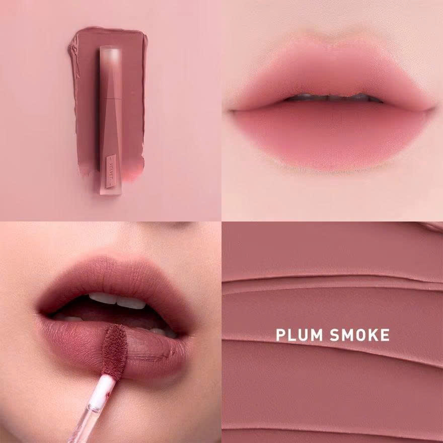 Son Kem Lì 3CE Velvet Lip Tint Plush # 27 Plum Smoke