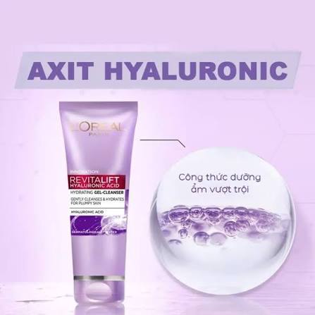 Sữa Rửa Mặt L'Oreal Revitalift Hyaluaronic Acid 100ml - Vỏ Tím