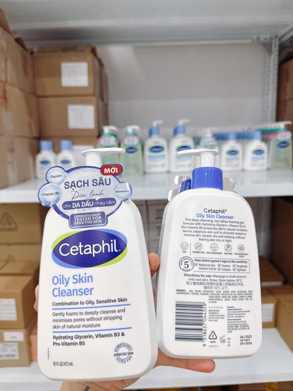 Sữa rửa mặt CETAPHIL OILY SKIN CLEANSER combination to Oily, Sensitive skin cho da dầu nhạy cảm 473ml