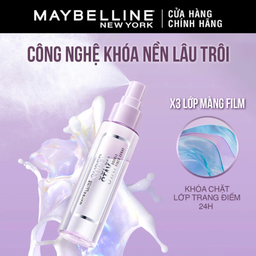 Xịt Khóa Nền Maybelline Superstay Double Fixer Spray 55ml