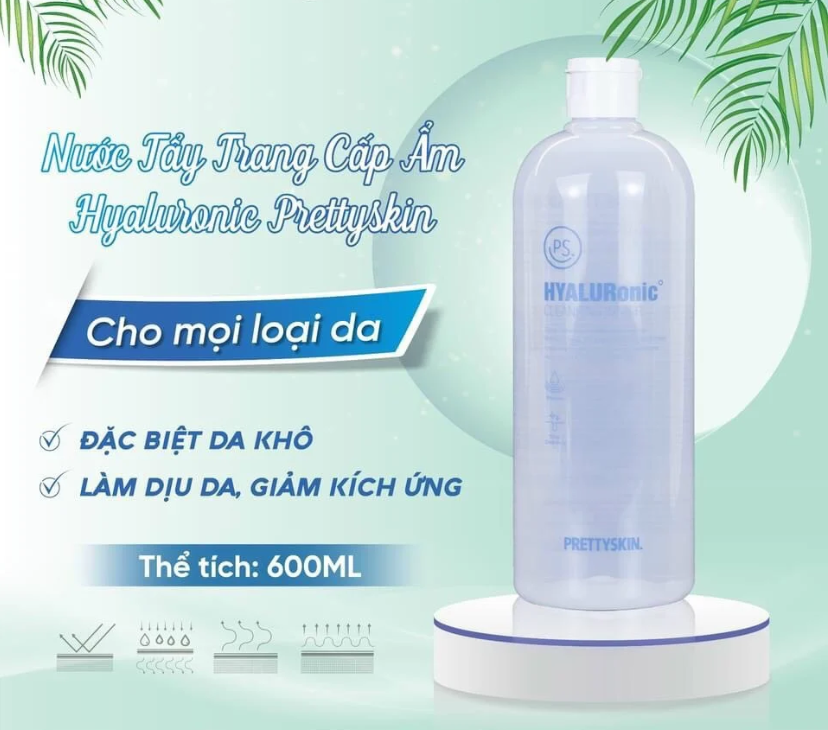 TẨY TRANG HYALURONIC CLEANSING WATER (CHAI TRẮNG)