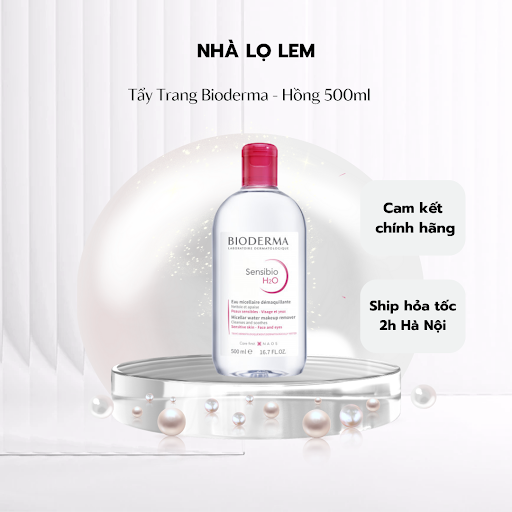 tẩy trang bioderma hồng 500ml