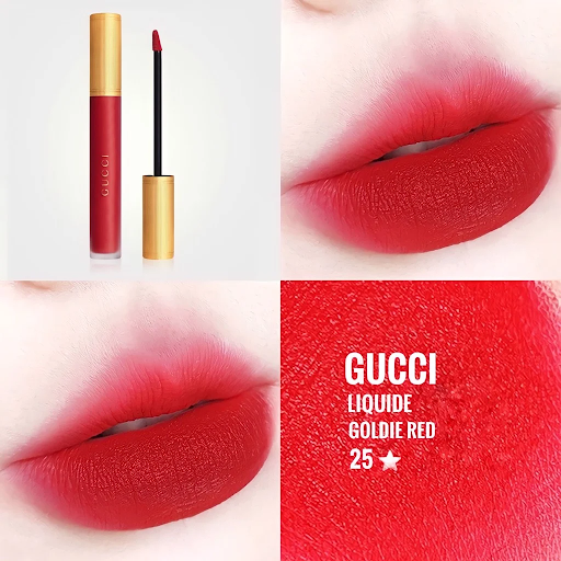 25 Goldie Red: Màu đỏ tươi mang lại vẻ đẹp sang trọng, quyến rũ.