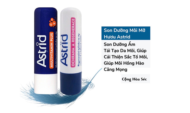 SON DƯỠNG MÔI ASTRID MỠ HƯƠU FULLSIZE MÀU XANH - BỔ SUNG VITAMIN E