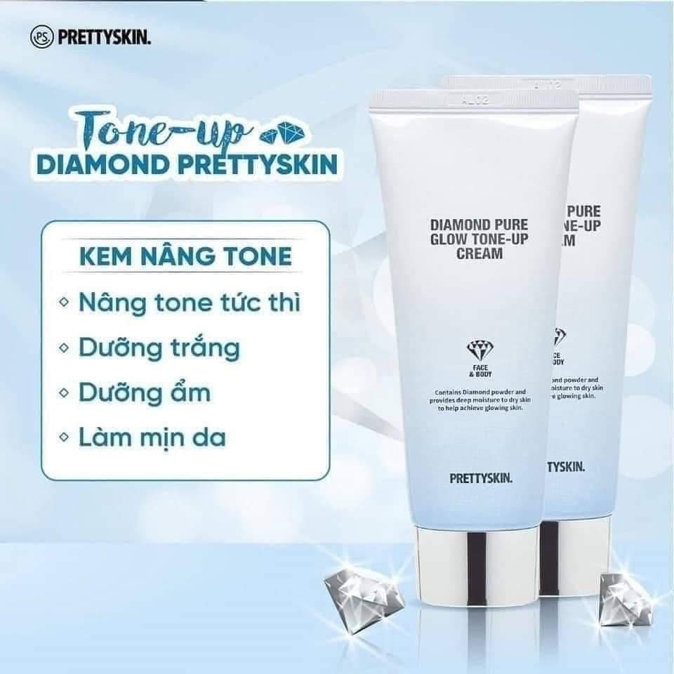 Kem dưỡng trắng PRETTYSKIN DIAMOND PURE GLOW TONE-UP CREAM