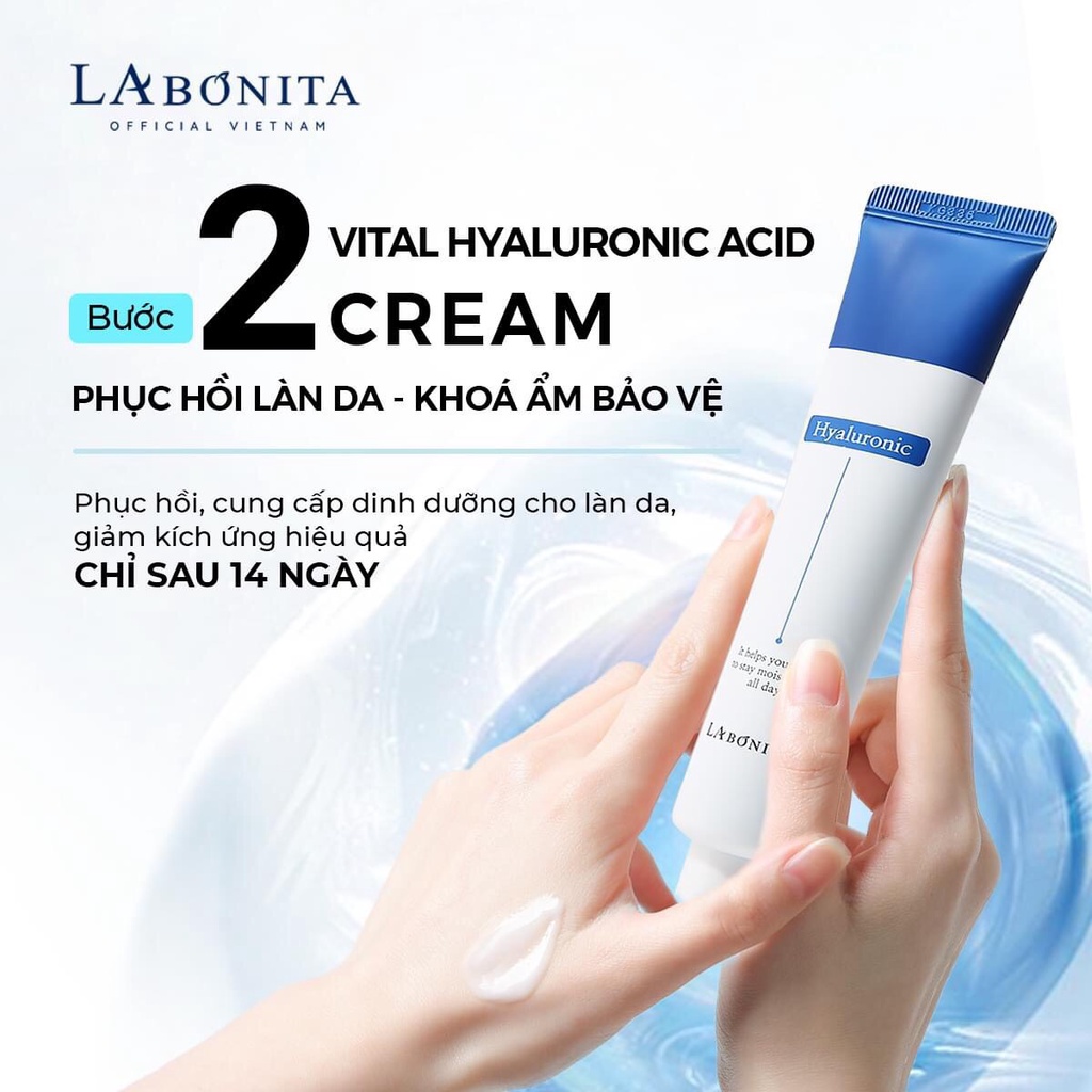 công dụng kem dưỡng ẩm TĂNG ĐỘ ĐÀN HỒI LA BONITA ITAL HYALURNIC ACID CREAM