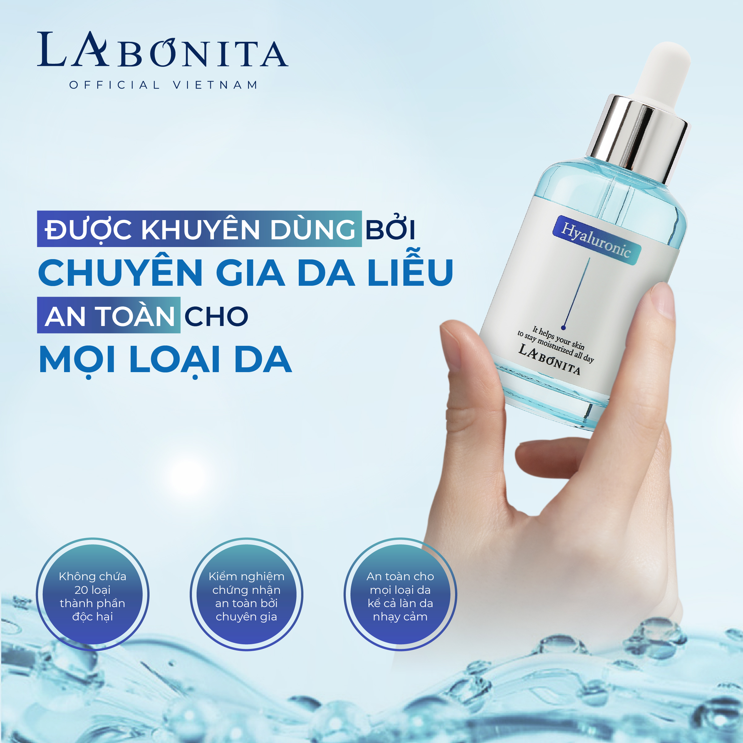 SERUM HA DƯỠNG ẨM CĂNG MỊN TĂNG ĐỘ ĐÀN HỒI LA BONITA VITAL HYALURONIC ACID 50ML