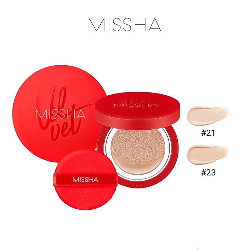 PHẤN NƯỚC MISSHA VELVET FINISH CUSHION HÀN 15G - ĐỎ