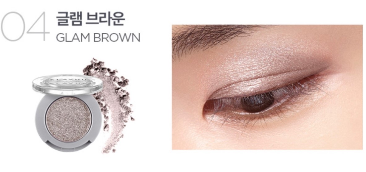 Phấn mắt nhũ KLAVUU URBAN PEARLSATION SPARLKE HÀN 04 GLAM BROWN