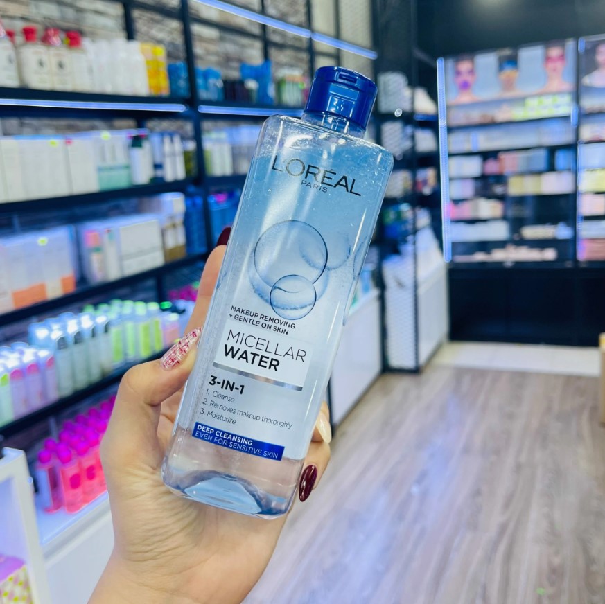 L'Oréal Paris Micellar Water 3-in-1 Deep Cleansing Even For Sensitive Skin (Xanh dương đậm)