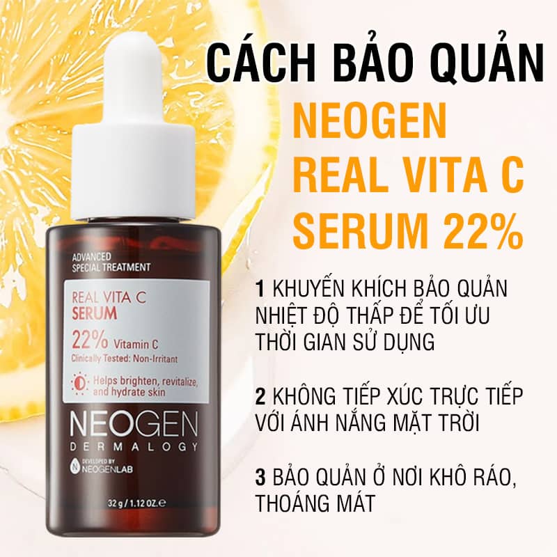 TINH CHẤT NEOGEN VITA C SERUM 22% DƯỠNG TRẮNG, TRỊ THÂM NÁM