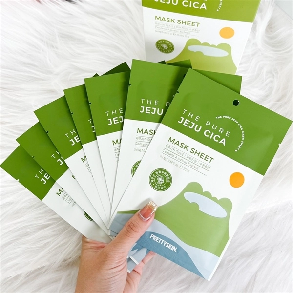 Mặt nạ rau má Prettyskin The Jeju Cica Mask Sheet