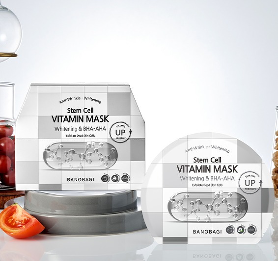 Mặt Nạ Banobagi Stem Cell Vitamin Mask Whitening & BHA-AHA (Xám)