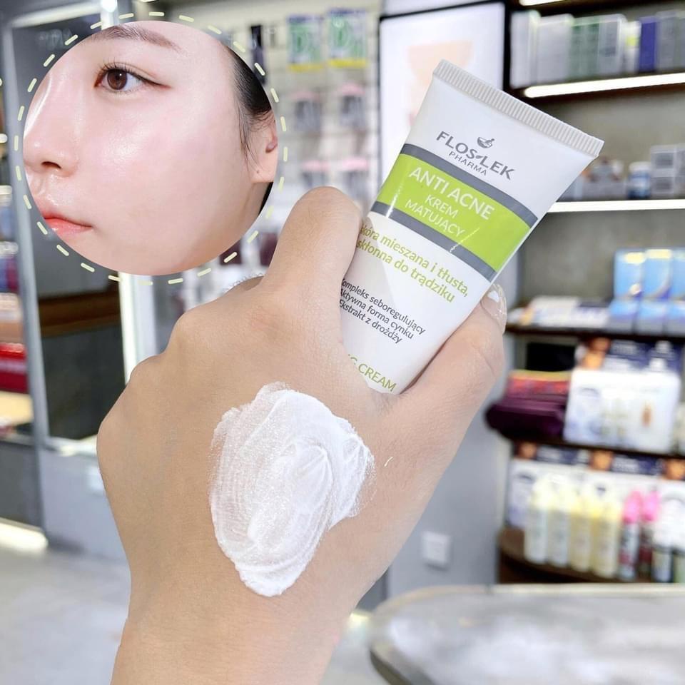 KEM DƯỠNG ẨM VÀ KIỂM SOÁT DẦU FLOSLEK ANTI ACNE MATTIFYING CREAM (MẪU MỚI)