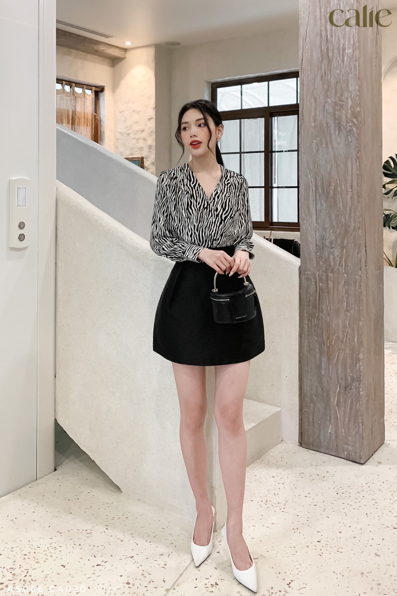 Chân váy cạp cao chất liệu tafta giấy form chữ A trắng tingoan BADDIE  SKIRT/WH (có quần trong) - Chân váy | ThờiTrangNữ.vn