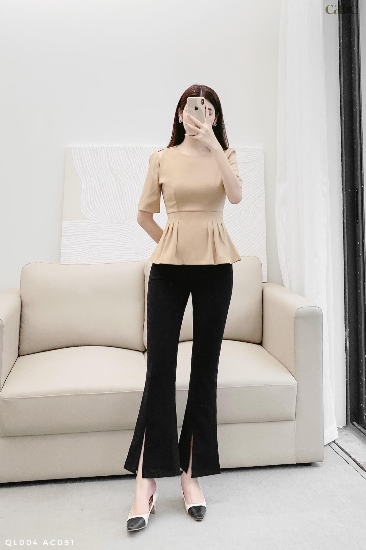 Áo peplum tay cách điệu sang chảnh