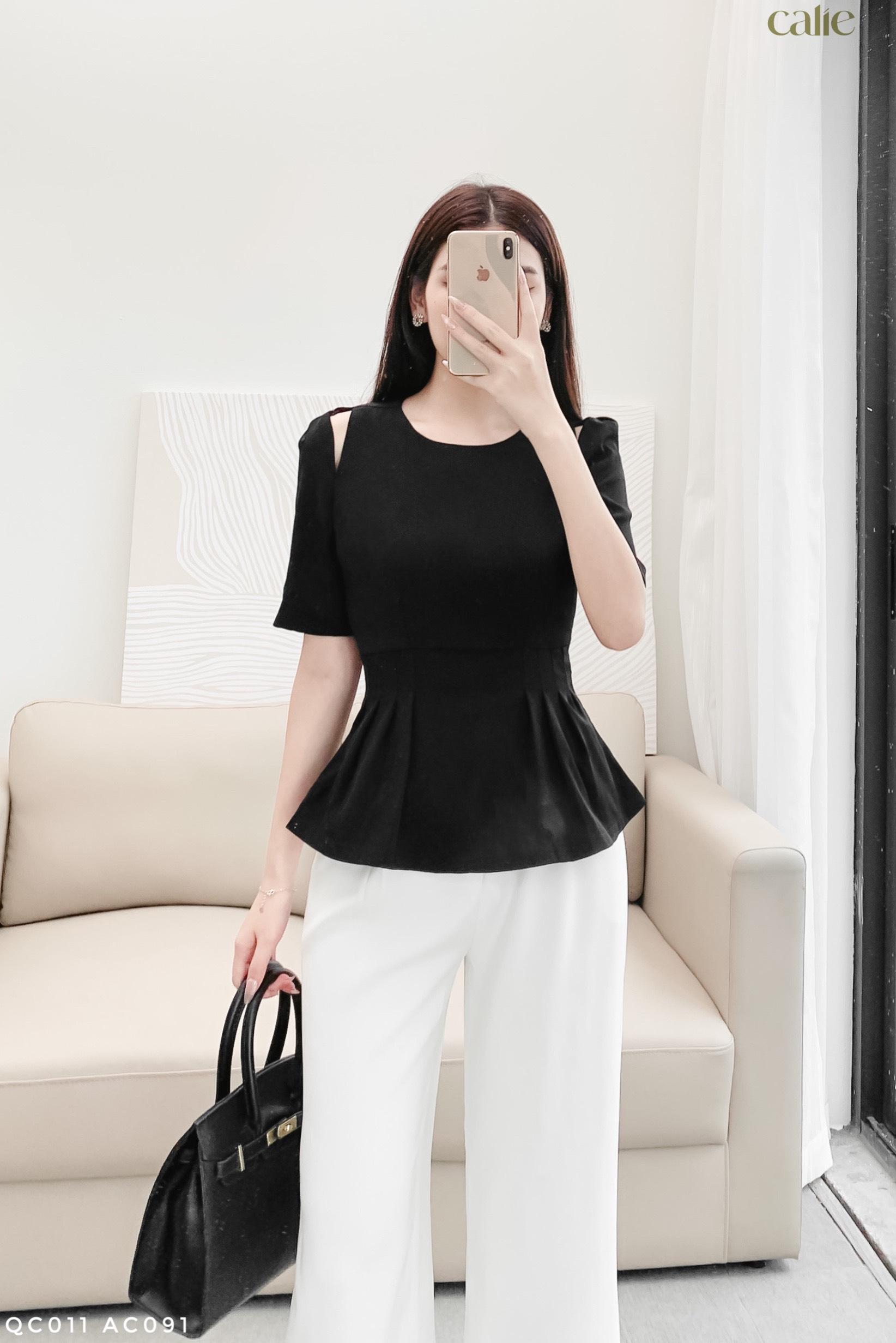 Áo peplum tay cách điệu sang chảnh