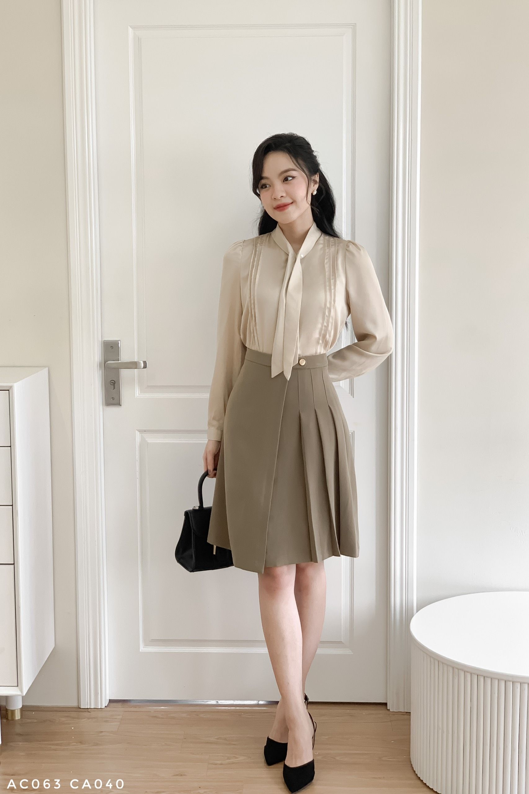 Chân váy dáng dài xếp li phong cách hàn quốc mã 098 | Shopee Việt Nam