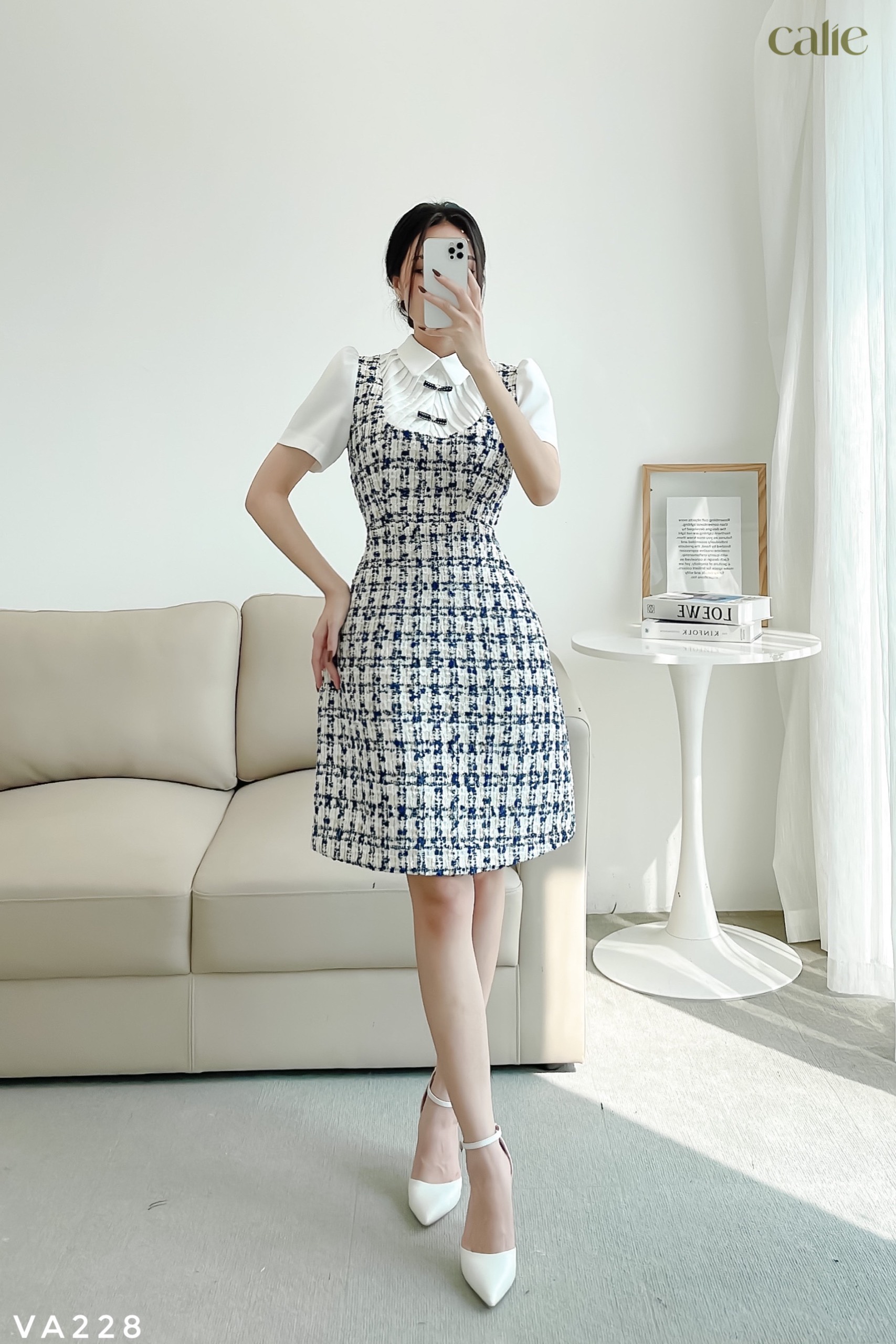 Váy dạ tweed dáng chữ A lót lụa mềm dạ dày dặn form đứng chuẩn cao cấpj |  Shopee Việt Nam