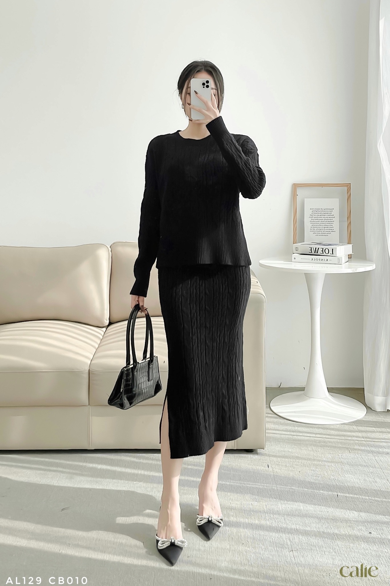 Những mẫu váy len dáng dài đẹp diện cho mùa thu đông 2022