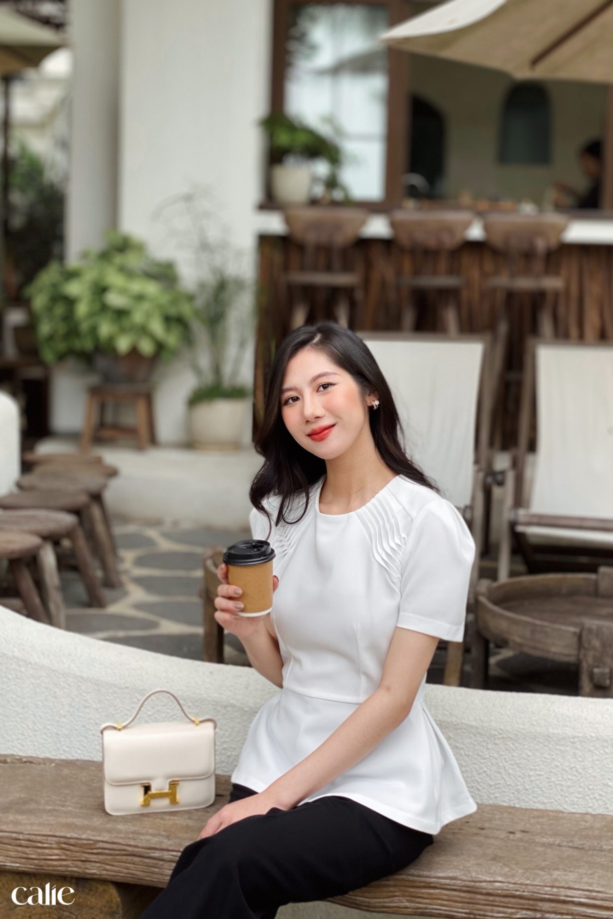 Áo peplum phối xếp ly cách điệu tiểu thư