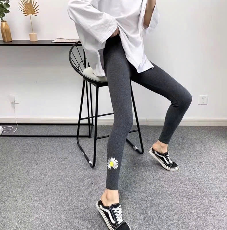 THANH LÝ QUẦN LEGGING TĂM HOA CÚC