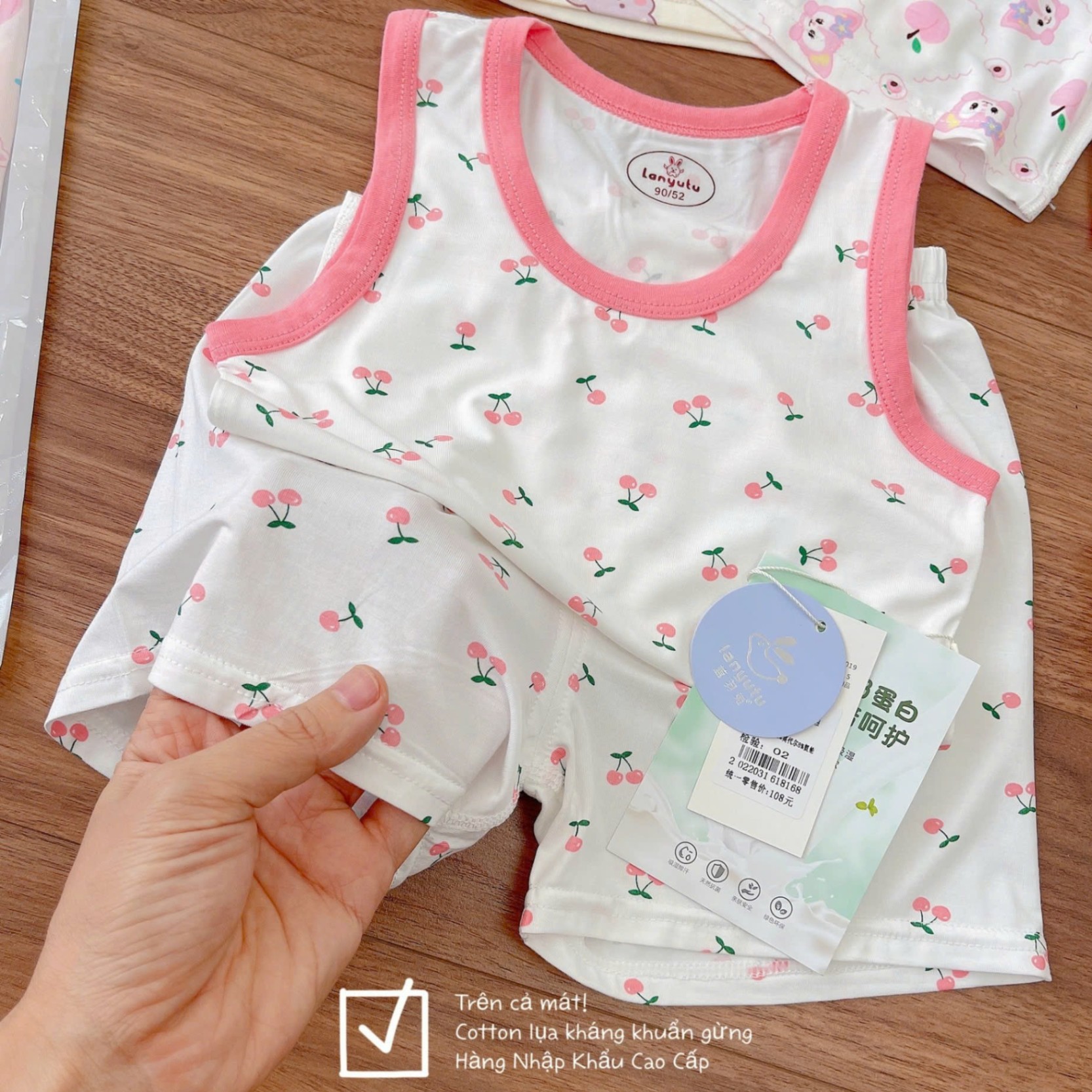 BỘ 3 lỗ lụa kháng khuẩn ngẫu nhiên