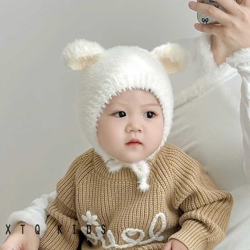 MŨ LEN LÔNG THỎ CHO BÉ