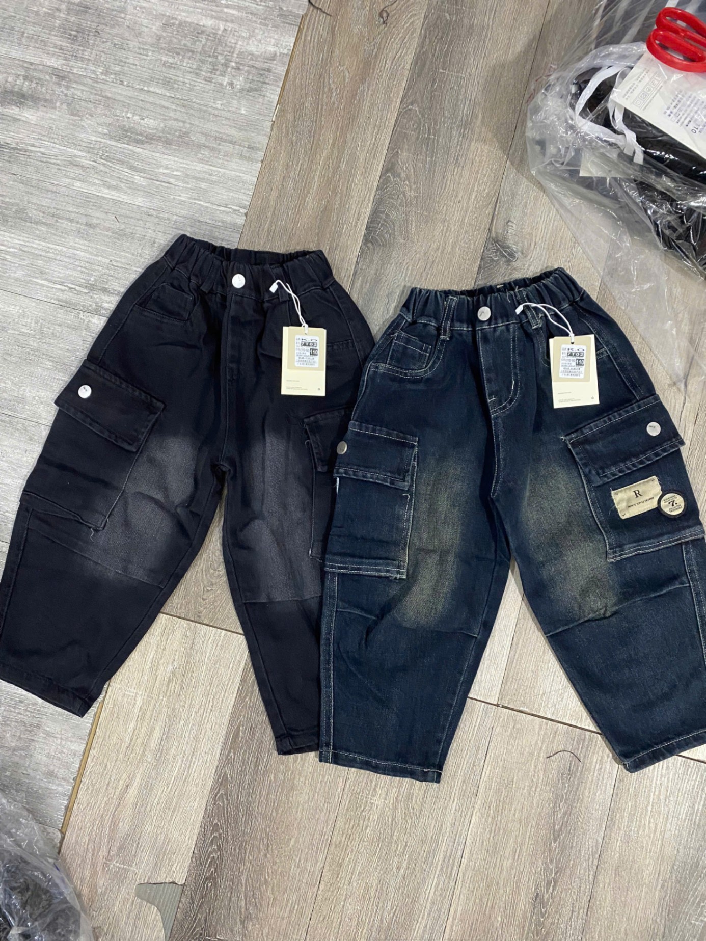 7T02-Quần túi hộp size nhỡ