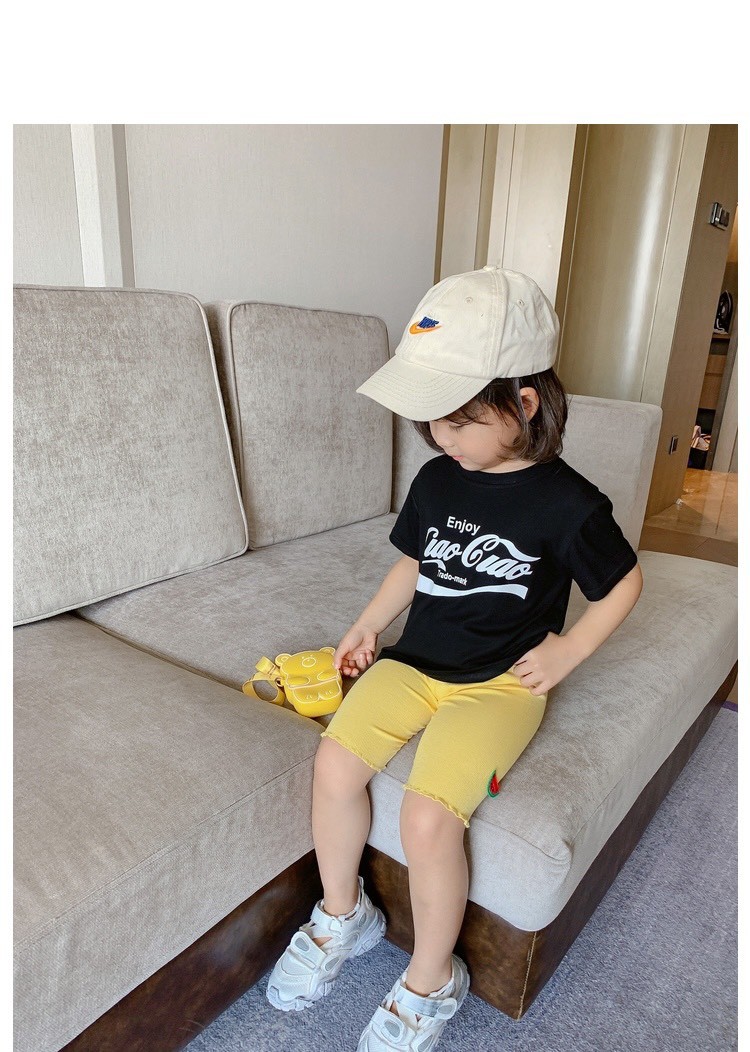 Set 4 quần legging lửng- viền bèo
