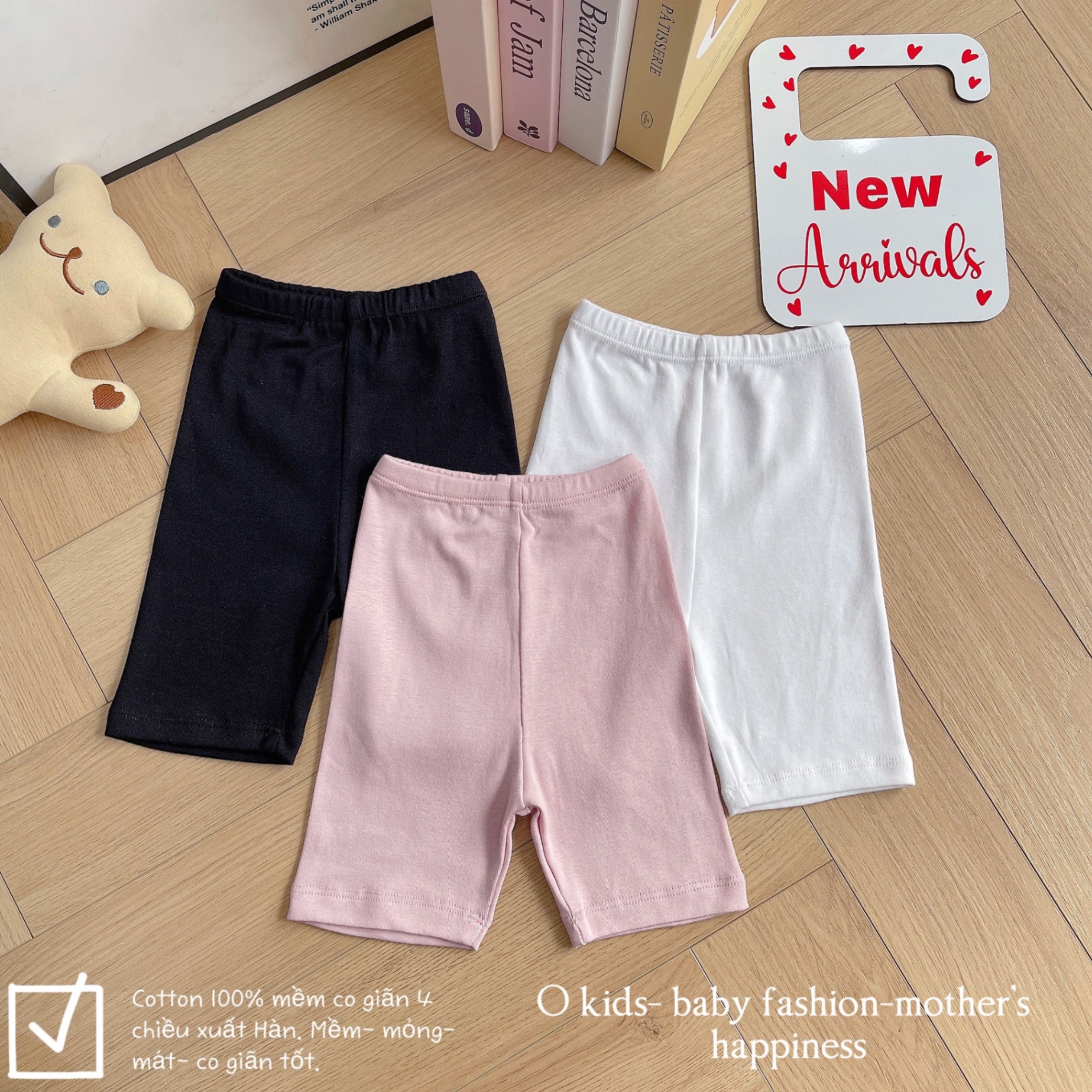 OS3QC23 - SET 3 QUẦN LEGGING LỬNG COTTON HÀN
