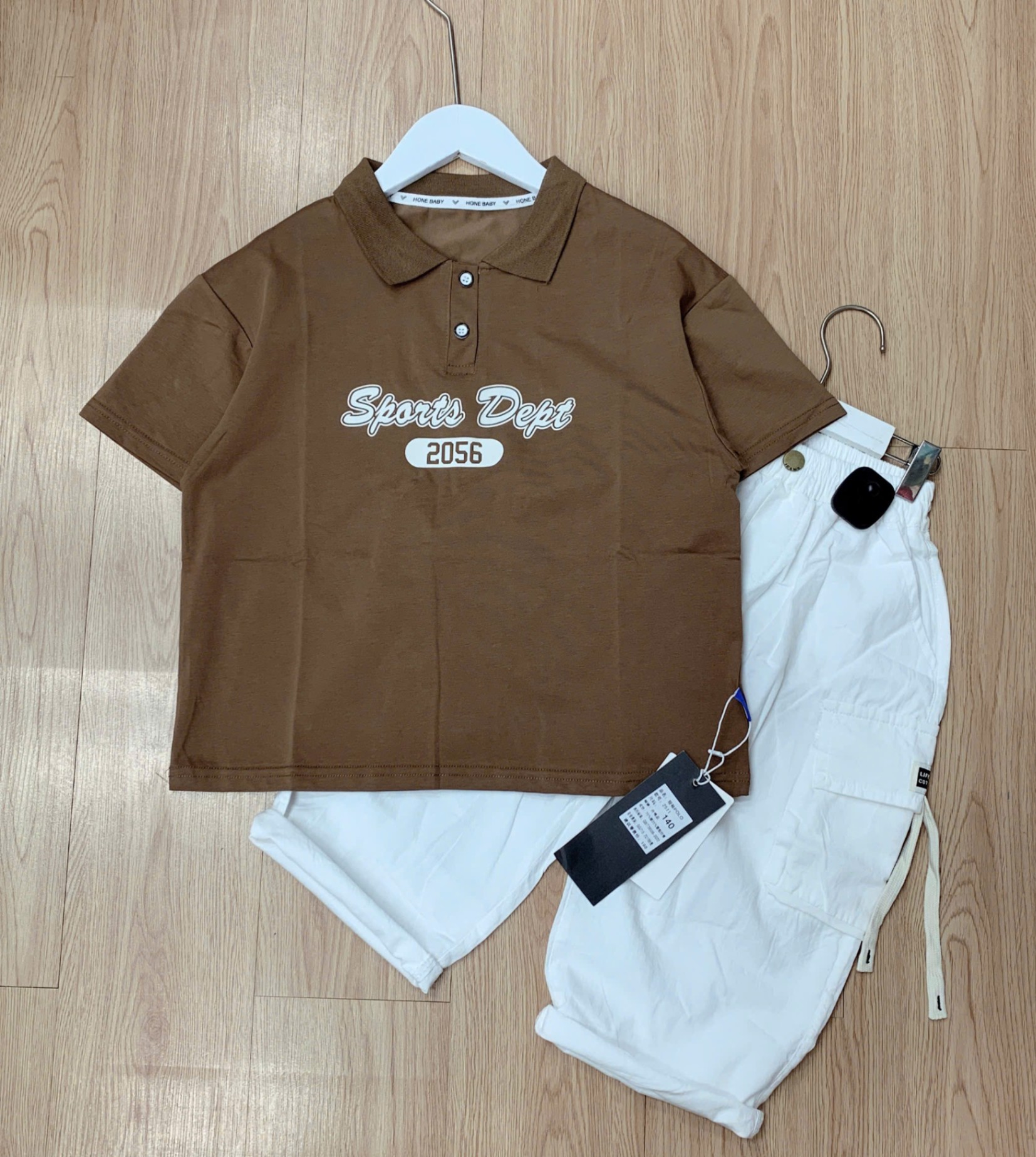 2511 - áo cổ polo nâu SPORTS DEPT