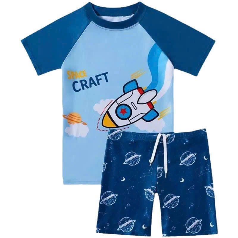 set đồ bơi bé trai tàu vũ trụ