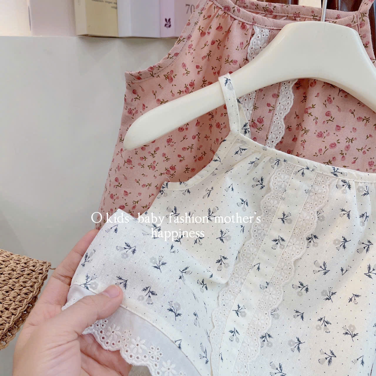OB2D20-BỘ 2 DÂY THÔ HOA NHÍ+QUẦN LỬNG ỐNG RỘNG