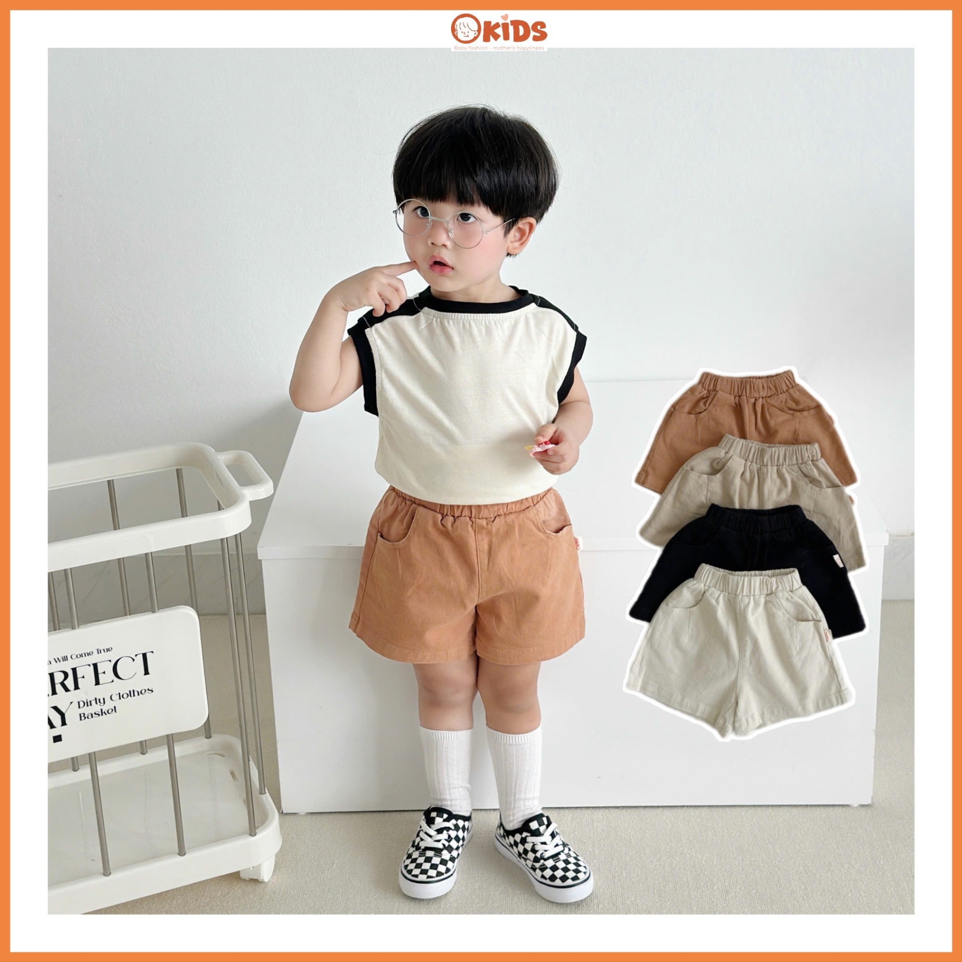 OQC05- QUẦN KAKI ĐÙI HÀN BÉ TRAI O KIDS